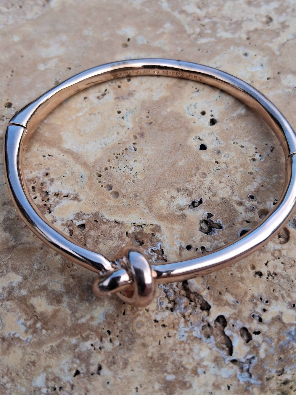 kate spade Rose Gold Knot Bangle Bracelet